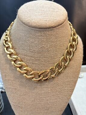 Vintage Napier Gold Tone Chunky Chain Necklace 16" Signed $65